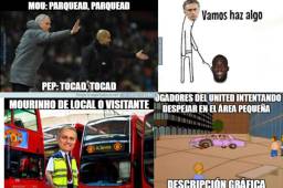 Mourinho y Guardiola, los principales protagonistas de los memes que dejó el clásico de Manchester.