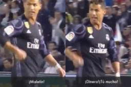 Las cámaras captaron el momento cuando Cristiano insinuaba que el Celta estaba pagado.