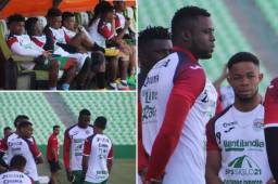 El Marathón, sin tantos ánimos, ha entrenado en el estadio Corona de Torreón. Fotos: @ClubSantos