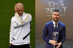 Zidane, entrenador del Real Madrid, se 'hizo el loco' con el Premio The Best de Lionel Messi.