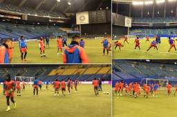 Olimpia ultimó detalles en el estadio Olímpico de Montreal, sede del cotejo este martes ante el Impact por la ida de cuartos de final en Liga de Campeones de Concacaf. Fotos: Cortesía.