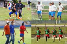 Sesión de entrenamientos del conjunto albo durante la pretemporada. Fotos: Twitter Olimpia.