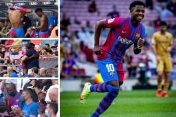 Ansu Fati retornó a las canchas 11 meses después y lo hizo con un gol, con la '10' de Messi y con su familia en las gradas. ¿Y quién es la persona que fue a abrazar tras su anotación? Vaya humildad de crack.