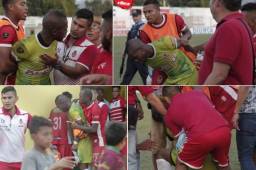 Luego de que el árbitro pitara el final del juego el portero William Robledo y el defensor Robbie Matute se palabrearon y estuvieron a punto de irse a los golpes.