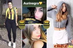 Ella es Samantha Martínez, una linda aficionada del Real España que este sábado estará alentándole en el clásico frente a Marathón.