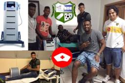 Los jugadores del Platense están haciendo terapias de recuperación con modernas máquinas en San Pedro Sula tratando de llegar al 100% a la final. Fotos cortesía