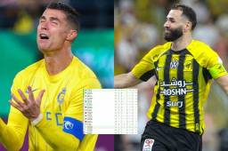 Benzema acaricia el título y Cristiano Ronaldo lo lamenta: así marcha la tabla de posiciones de la Liga de Arabia Saudí