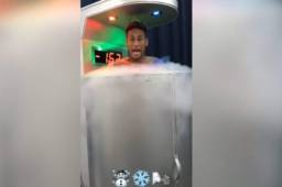 Neymar se realizó una criotrerapia para recuperarse de algunas molestias.