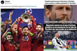 En las redes sociales siguen las burlas contra el ganador del Premio The Best. También hay memes contra Marcelo y Cristiano Ronaldo.