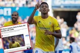 El delantero hondureño, Antony 'Choco' Lozano, es visto como referente del Cádiz de la segunda de España que busca regresar a primera división este año.