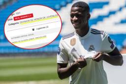 El Real Madrid registró a Vinícius Jr pero con la filial del equipo.