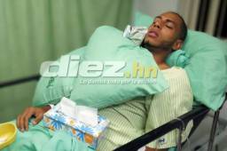 El delantero de la Selección de Honduras y del Motagua ya está en manos de los médicos donde lo estarán operando de una triple lesión en el rostro. Foto DIEZ