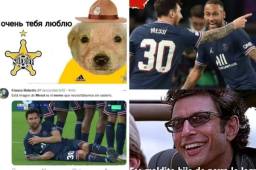 Real Madrid cayó 2-1 ante el Sheriff, PSG venció al City, pero Messi es protagonista de memes en las redes sociales tras marcar su primer gol y por acostarse en la barrera en un tiro libre del City.