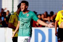 Bruno Volpi marcó su primer gol con el Marathón y lo hizo en el derbi ante Real España.