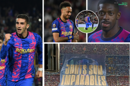 Barcelona empató 1-1 contra Napoli en su debut en la Europa League y estas fueron las fotos que no se vieron en TV, la sentencia a Dembélé, la enorme pancarta y el crack que estuvo en el Camp Nou ¿Nuevo fichaje?