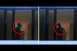 Cristiano Ronaldo asomó a la ventana a pedirles que dejaran de hacer ruido.