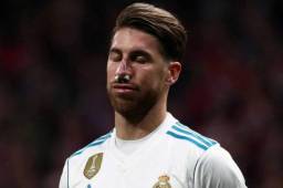 Ramos no completó el Derbi de Madrid por su lesión en la nariz.