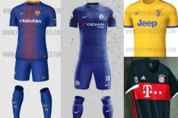 A falta de pocos meses para que la presente temporada culmine en las diferentes ligas europeas, ya se han filtrado los uniformes que podrían vestir estos grandes equipos del viejo continente.