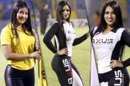 La belleza de las modelos que estuvieron presentes en el partido del Real España.