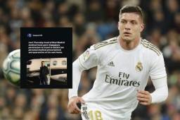 Luka Jovic explicó por qué se fue de Madrid saltándose la cuarentena del coronavirus. Lo hizo en sus redes sociales.