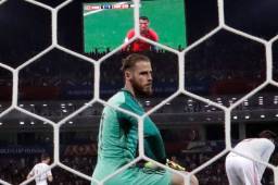 De Gea se lamenta por el error en el segundo gol de Portugal.