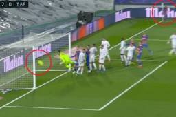 Messi quiso anotar desde el córner y estuvo a nada de lograrlo. Pasó sustos el Real Madrid.