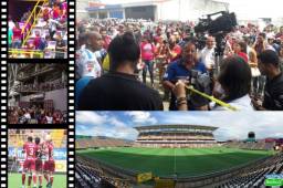 URGENTE: Miles de aficionados fueron desalojados de emergencia del estadio Ricardo Saprissa de Costa Rica por amenaza de bomba cuando se realizaba un partido contra el Grecia.