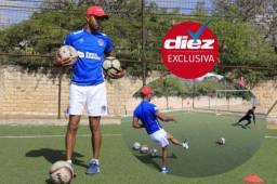 Donis Escober, exjugador de Olimpia, ahora es preparados de porteros en la reserva del equipo merengue, un reto que tomó por el cariño que le tiene al club. FOTOS: Ronal Aceituno.