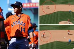 Buena labor en defensa: Mauricio Dubón hace su debut con los Astros de Houston en paliza a los Nacionales