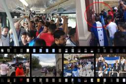 Un nutrido grupo de hondureños llegó al estadio Olímpico de Montjuic para ver a Honduras, pero al final no lograron entrar. Rompieron un portón y la seguridad junto a los Mozos de Escuadra, la policía local, tuvo que actuar.