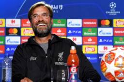 Klopp en la rueda de prensa antes de enfrentar al Tottenham en la final de la Champions.