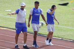 Antony Lozano durante uno de los entrenamientos de la Selección de Honduras en el Estadio Olímpico José de la Paz Herrera.
