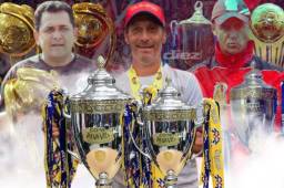 El entrenador argentino, Pedro Troglio, va camino a igualar lo que hicieron Nahúm Espinoza y Danilo Tosello con los albos que lograron tricampeonatos. Foto-arte DIEZ