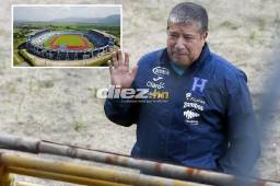 El técnico de la Selección de Honduras, Hernán “Bolillo” Gómez, criticó el estado de las canchas en Honduras y pidió grama nueva en el estadio Olímpico. Fotos Neptalí Romero