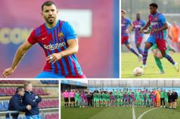 Kun Agüero realizó su debut con el Barcelona e ilusiona a toda la banda culé con su primer gol. El argentino tiene la tarea de hacer olvidar a Messi. Las mejores fotos del partido.