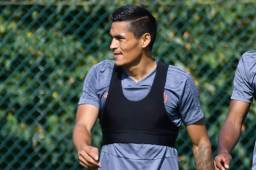 Andy Najar en el entrenamiendo de este miécoles con el Anderlecht
