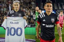 Andy Najar llega al centenario de partidos con DC United y entra a selecta lista de futbolistas catrachos en llegar a esta marca en MLS.