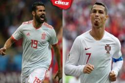 Diego Costa y CR7 durante el juego de este miércoles en Rusia 2018.