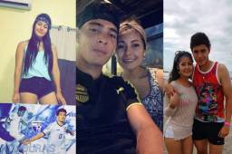 Jhow Benaídez y su encantadora novia.