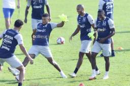 Honduras tendrá dos sesiones de entrenamientos este martes donde contará con 26 futbolistas ante la baja de Romell Quioto. FOTOS Edwin Neptalí Romero