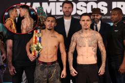 ¡Se calentó el Madison! Teófimo López cumple con el pesaje oficial, Kambosos se queda corto