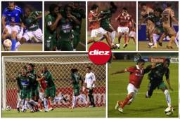 Santos Laguna será el cuarto equipo de México que se mida al Marathón en el Estadio Olímpico de San Pedro Sula. Acá las postales de sus encuentros ante Cruz Azul, Pumas y Toluca en este recinto.