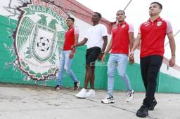 Los futbolistas canteranos de Marathón (de izquierda a derecha): Luis Fernando Vega, Bryan Castillo, José Aguilera e Isaac Castillo, vienen desde muy niños formando parte de los 'Panzas verdes'. Fotos DIEZ | Neptalí Romero