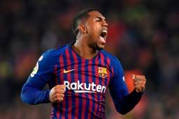 Malcom puso el 1-1 en el Camp Nou ante el Real Madrid. FOTO AFP