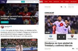 Medios internacionales resaltan que la Selección Nacional de Honduras no tuvo piedad ante Trinidad. 'Goleada de la H', titulan algunos sitios.