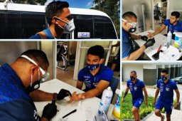Los futbolistas de la Selección Nacional que fueron convocados por Fabían Coito para el amistoso ante Guatemala, tuvieron que ser sometidos a las respectivas pruebas de coronavirus.