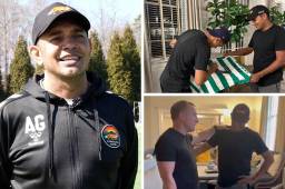 Amado Guevara y su esposa visitaron la concentración del Celtic de en Carolina del Norte, luego del triunfo ante el Manchester City y enfrentar al Chelsea.