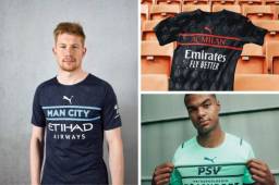 Los equipos patrocinados por Puma presentaron las terceras equipaciones y la marca está siendo criticada por quitarle el escudo del pecho.