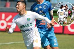 El mediocampista hondureño marcó su primer gol con la camiseta del Comunicaciones en Guatemala.