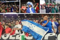 Las mejores imágenes del ambiente que se vive en el Stata Farm Stadium. Hondureños y mexicanos viven una fiesta.